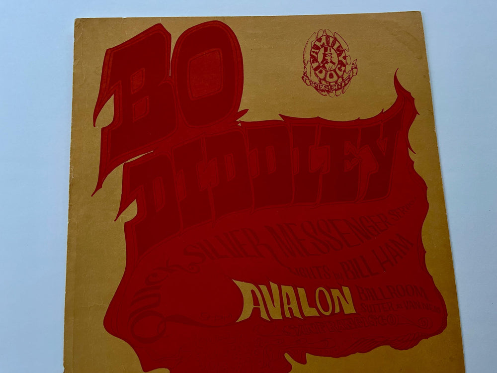 Alton Kelley Stanley Mouse Bo Diddley  Concert Poster 1966 Avalon Ballroom FD-18 RP-2