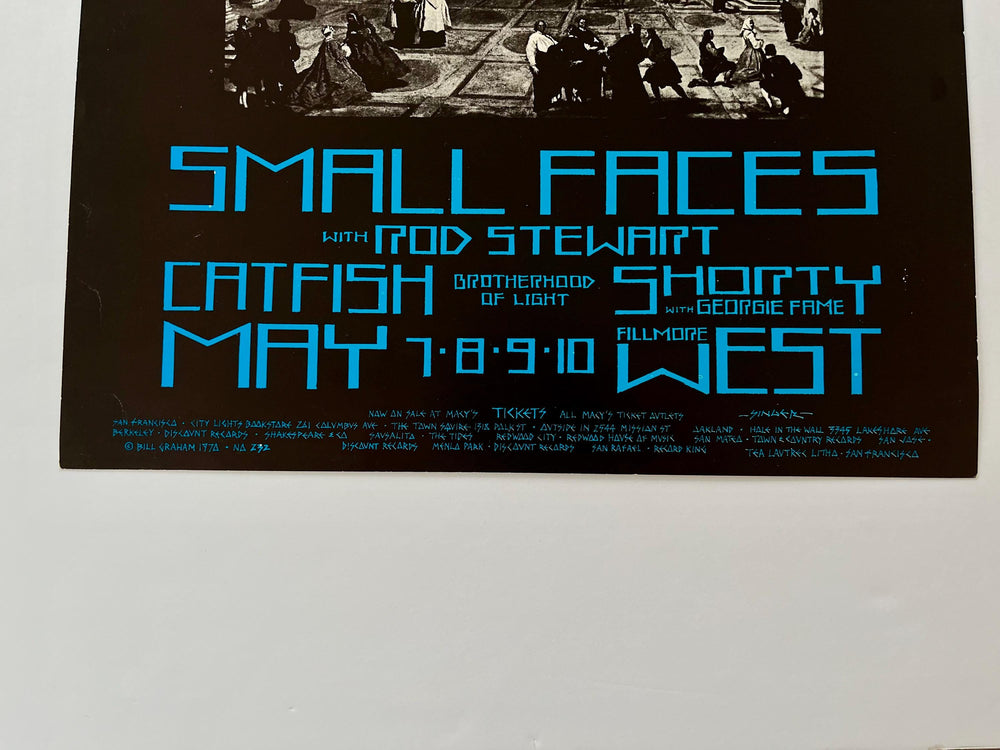 Lee Michaels Small Faces Fillmore West 1970 BG-232 David Singer Concert Poster