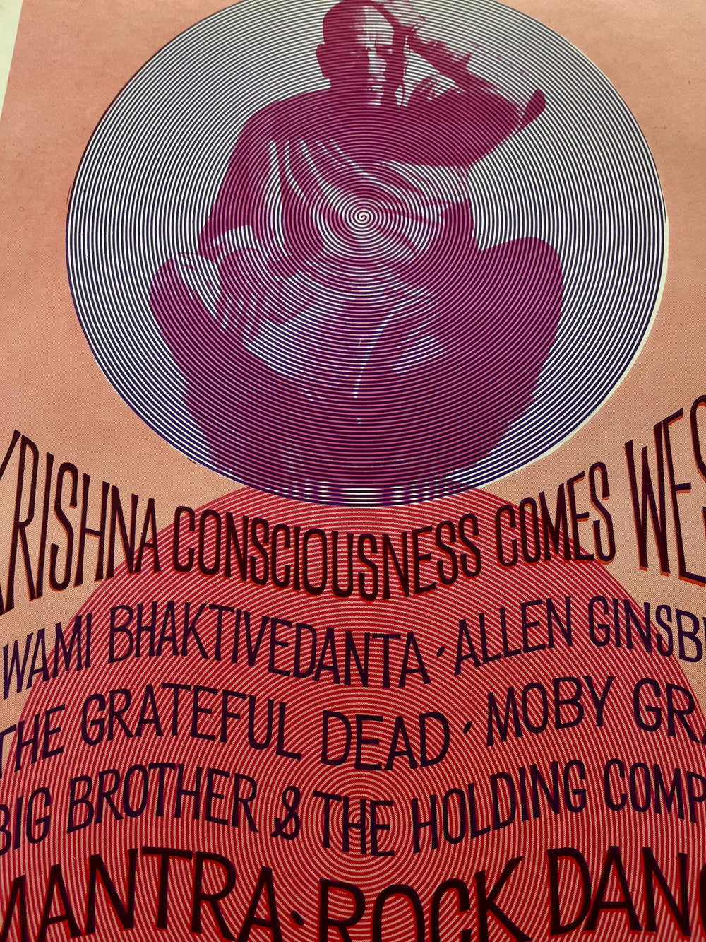 Krishna Consciousness Grateful Dead 1967 AOR 2.18 Harvey Cohen Concert Poster