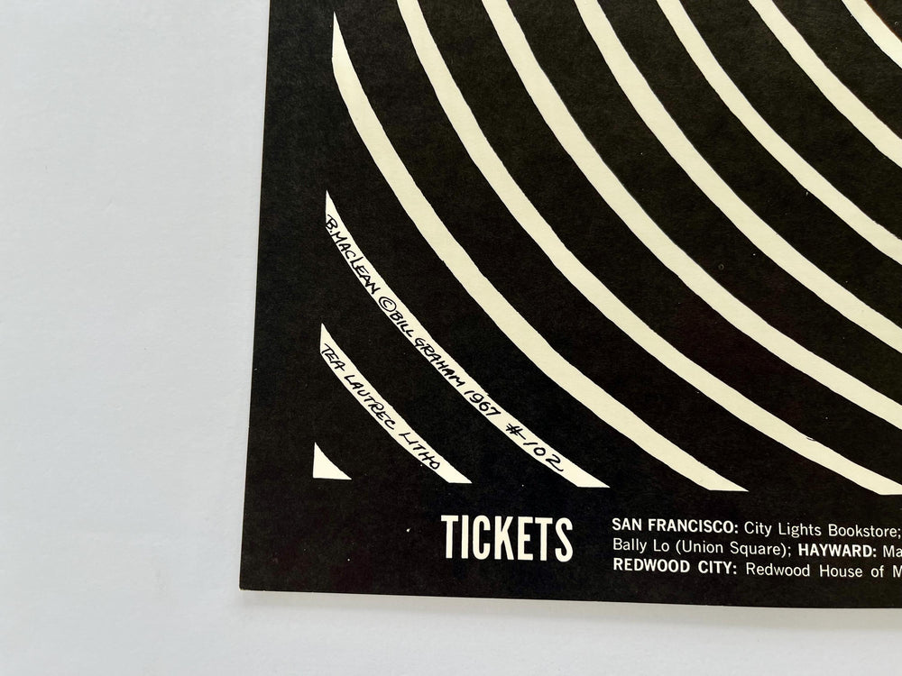 Bonnie MacLean Chambers Brothers Fillmore Auditorium 1968 BG-102 Original Concert Poster