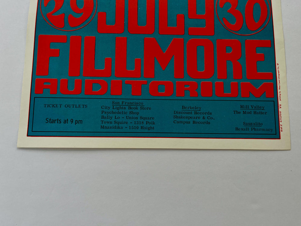 Them Fillmore Auditorium 1966 BG-20 Wes Wilson Original Concert Poster