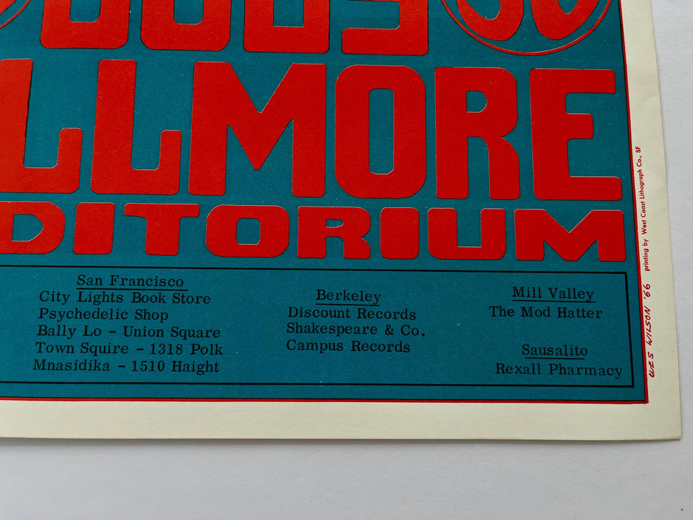 Them Fillmore Auditorium 1966 BG-20 Wes Wilson Original Concert Poster