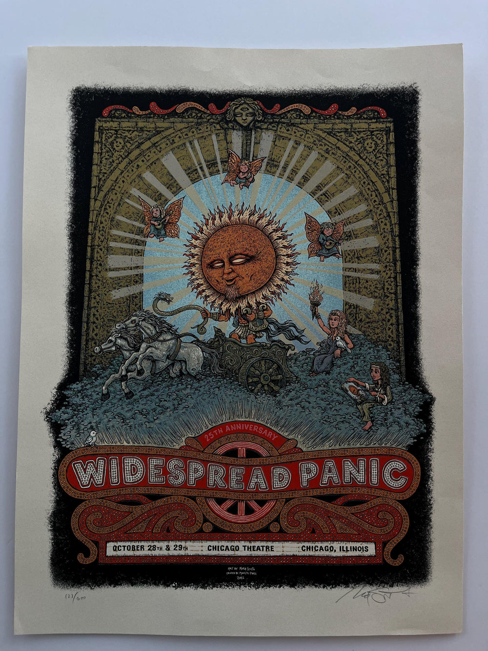 Widespread Panic Chicago Theatre 2011 Marq Spusta First Edition Poster