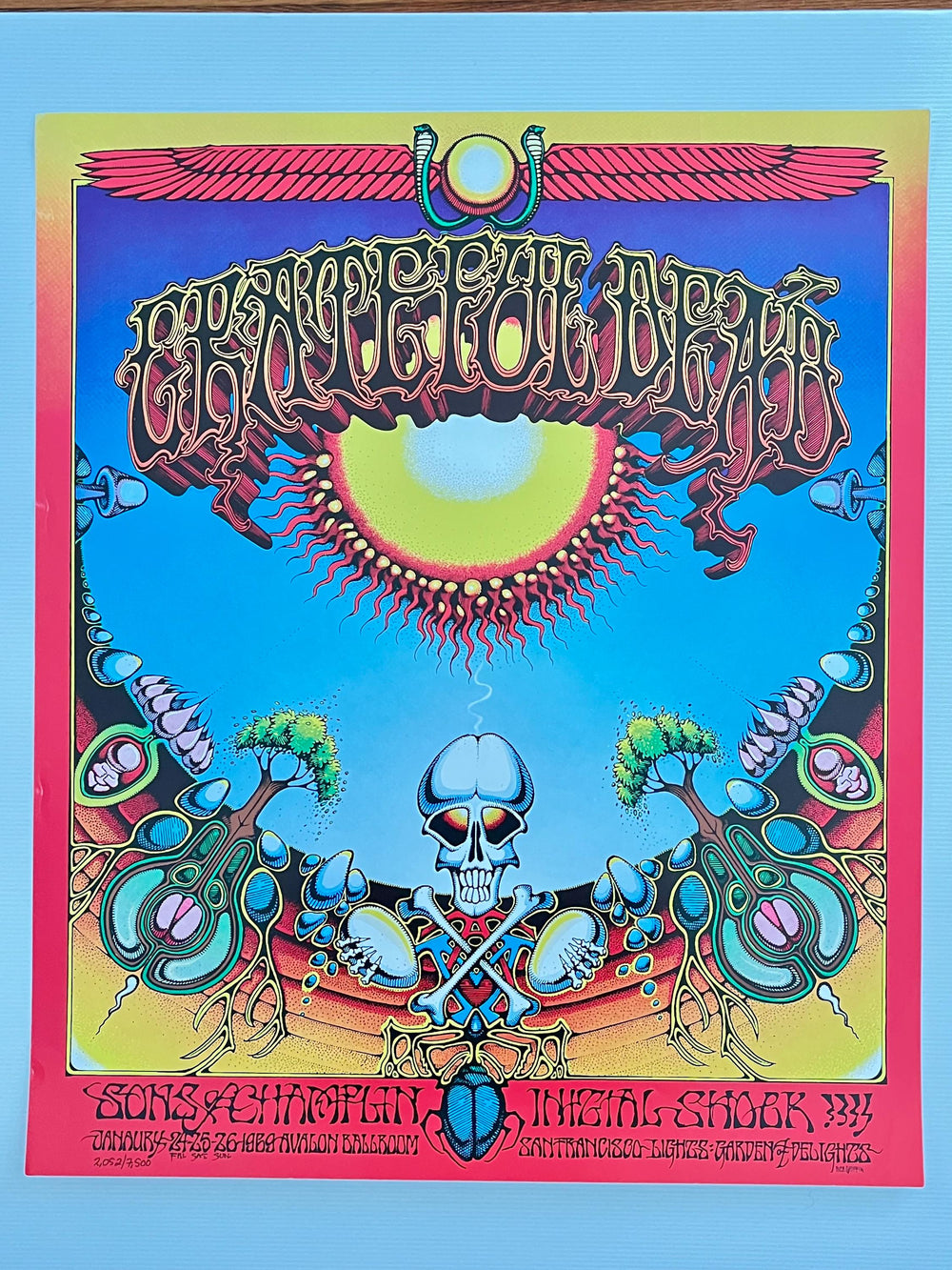 Rick Griffin Grateful Dead 1969 Avalon Ballroom Poster RP-5 Authorized Reprint