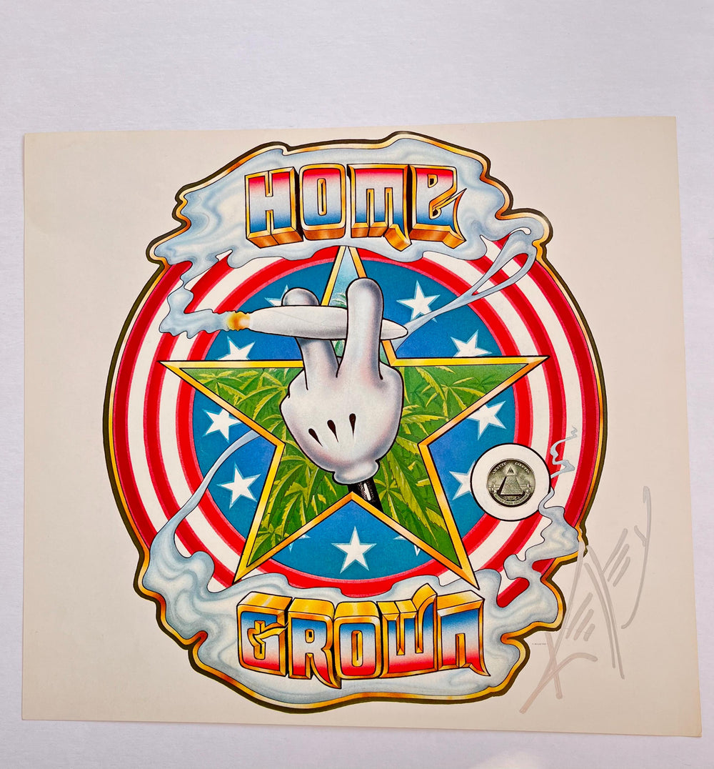 Alton Kelley Signed “Home Grown” Psychedelic Art Print – Grateful Dead Era (1975 Design)