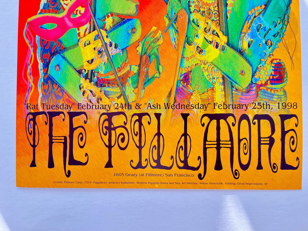 RatDog 1998 Fillmore Concert Poster Bill Graham Presents