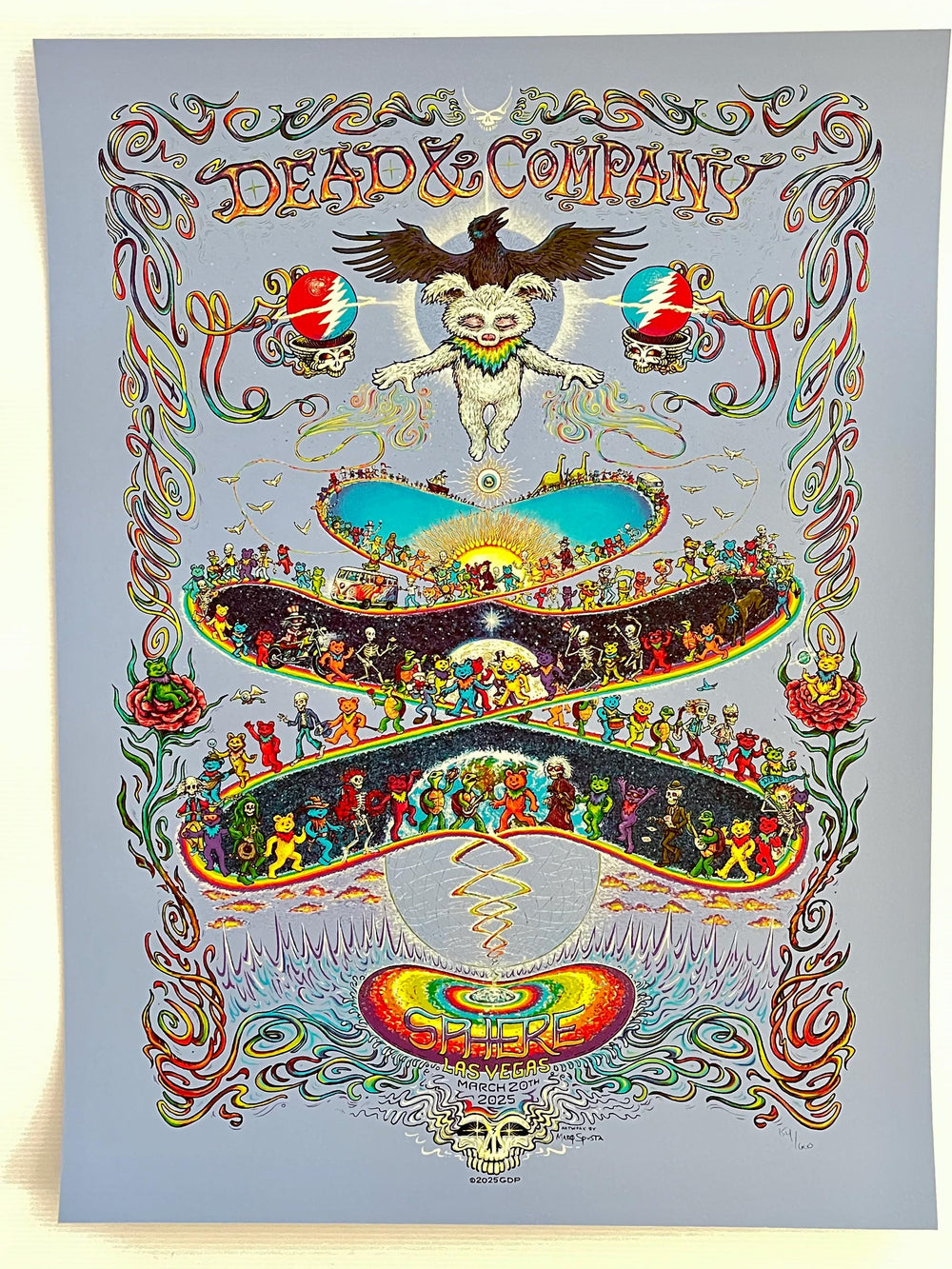Dead & Company 2025 The Sphere Las Vegas  March 20 2025 Marq Spusta Concert Poster