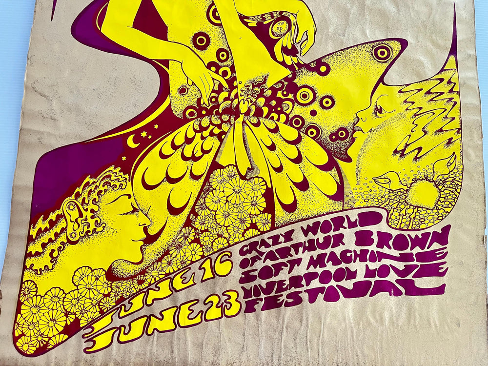 Hapshash & The Coloured Coat UFO Club Psychedelic Poster Soft Machine Arthur Brown Vintage 1967