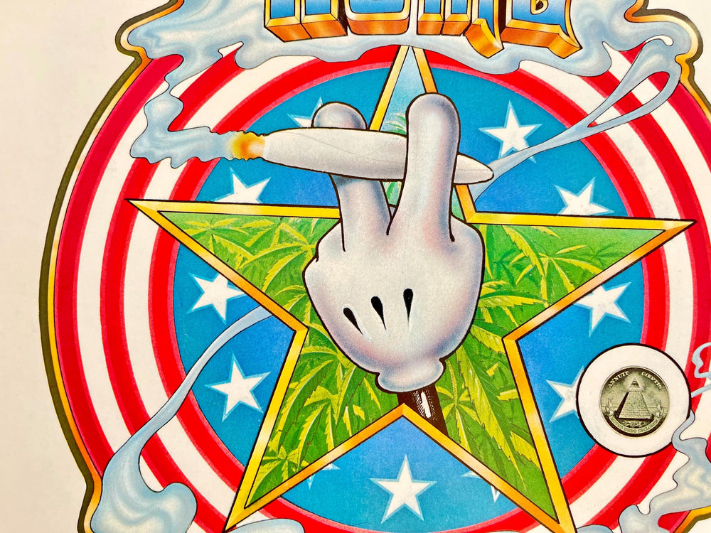 Alton Kelley Signed “Home Grown” Psychedelic Art Print – Grateful Dead Era (1975 Design)