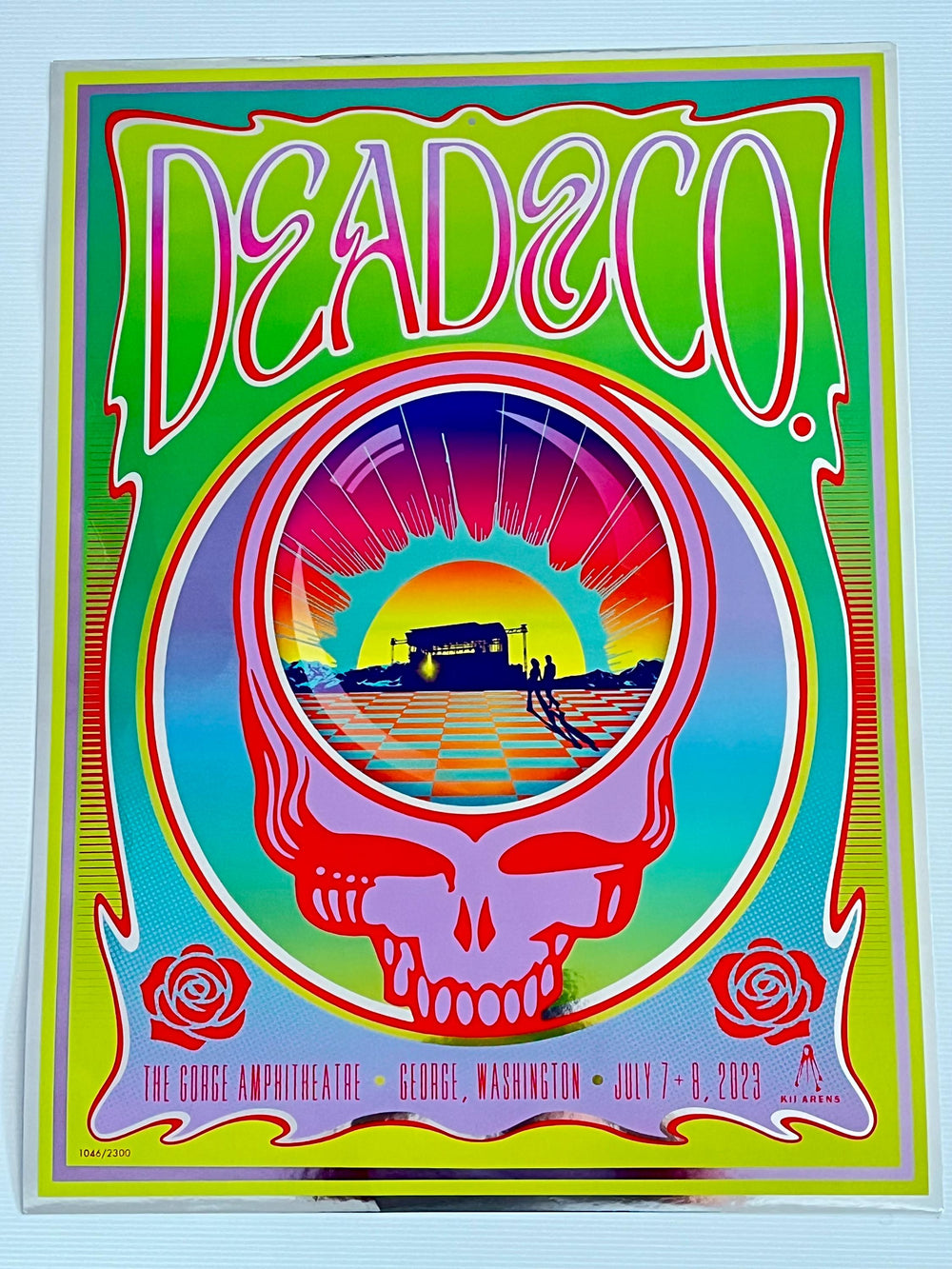 Dead and Company 2023 Gorge Amphitheatre Poster Signed Numbered Ki Arens
