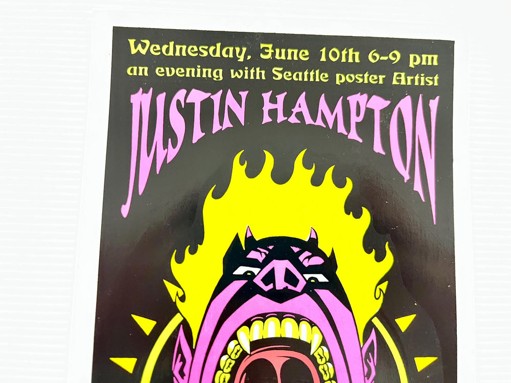 Justin Hampton Poster – Noiseville NYC 2009 Silkscreen – Signed Seattle Gig Poster – Underground Art Print