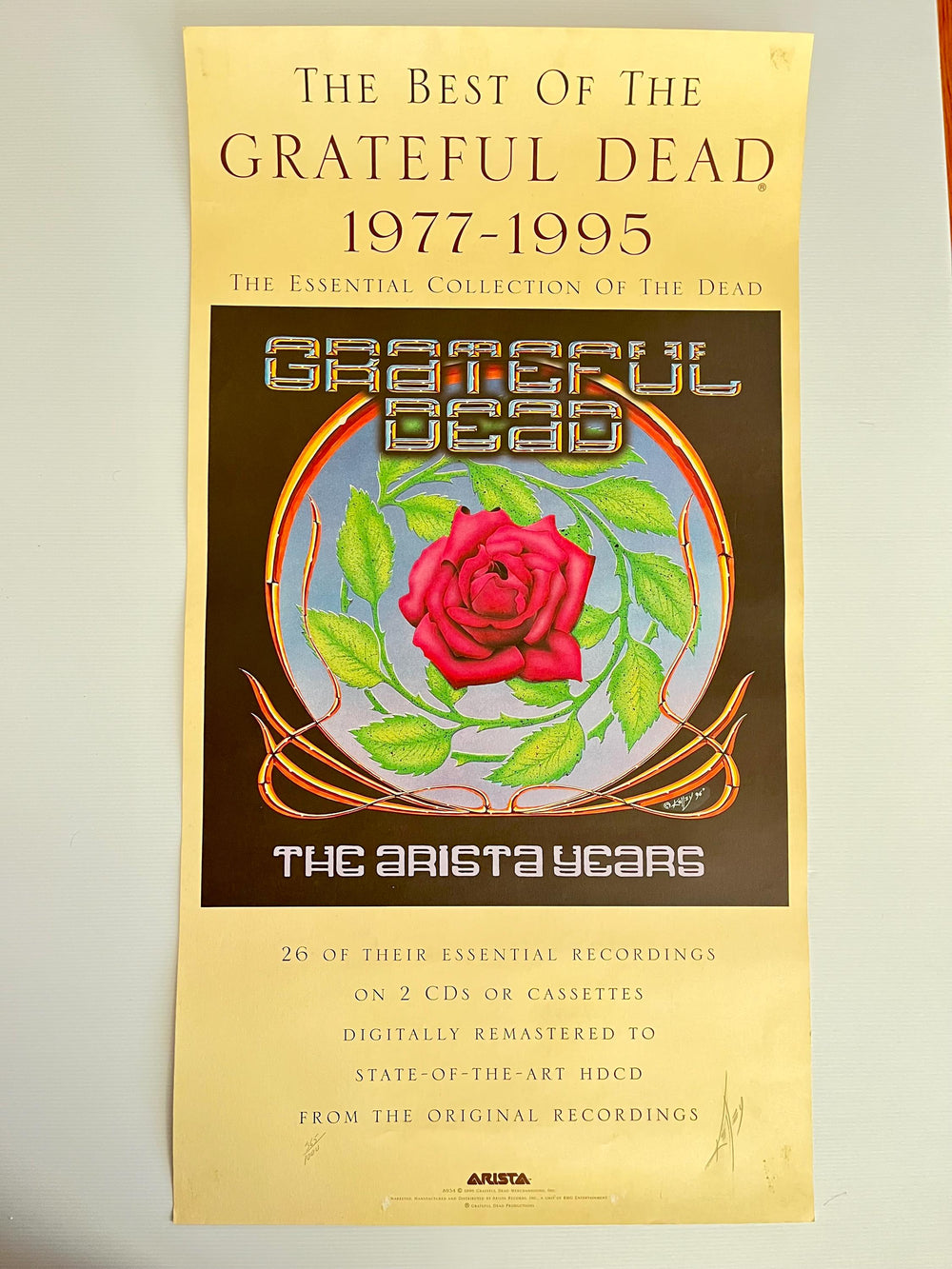 Grateful Dead Arista Years Poster Signed & Numbered Alton Kelley