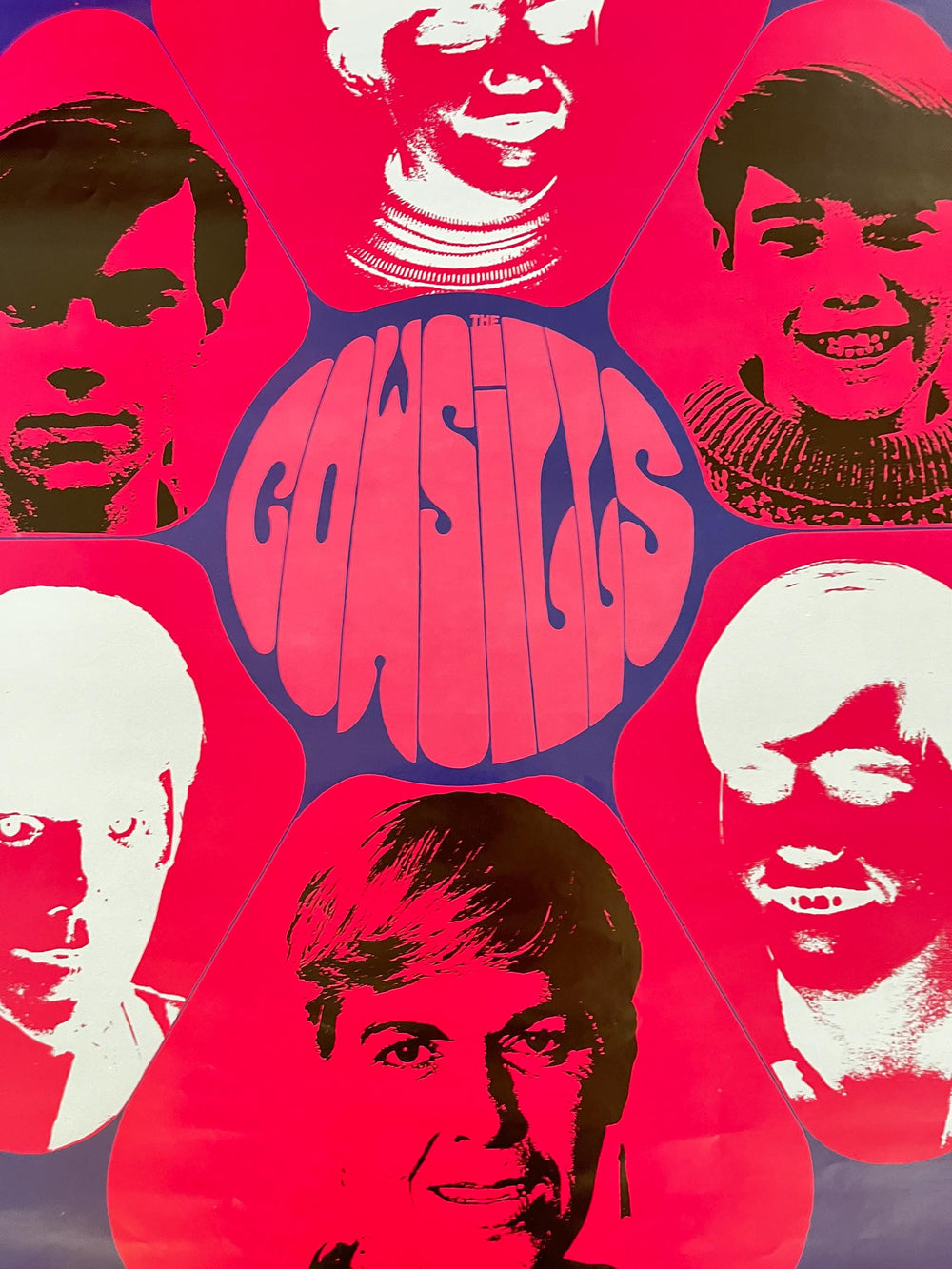 Original 1968 The Cowsills Psychedelic Concert Poster Vintage 1960s
