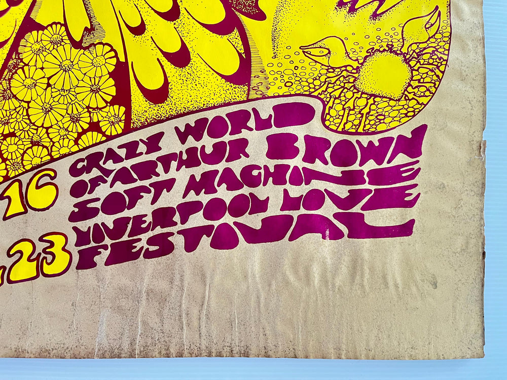 Hapshash & The Coloured Coat UFO Club Psychedelic Poster Soft Machine Arthur Brown Vintage 1967