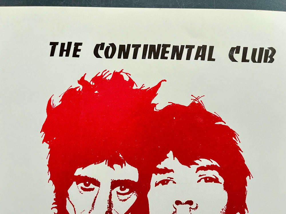 Continental Club Austin 1980 Calendar Poster Glimmer Twins Mick Jagger Keith Richards Art
