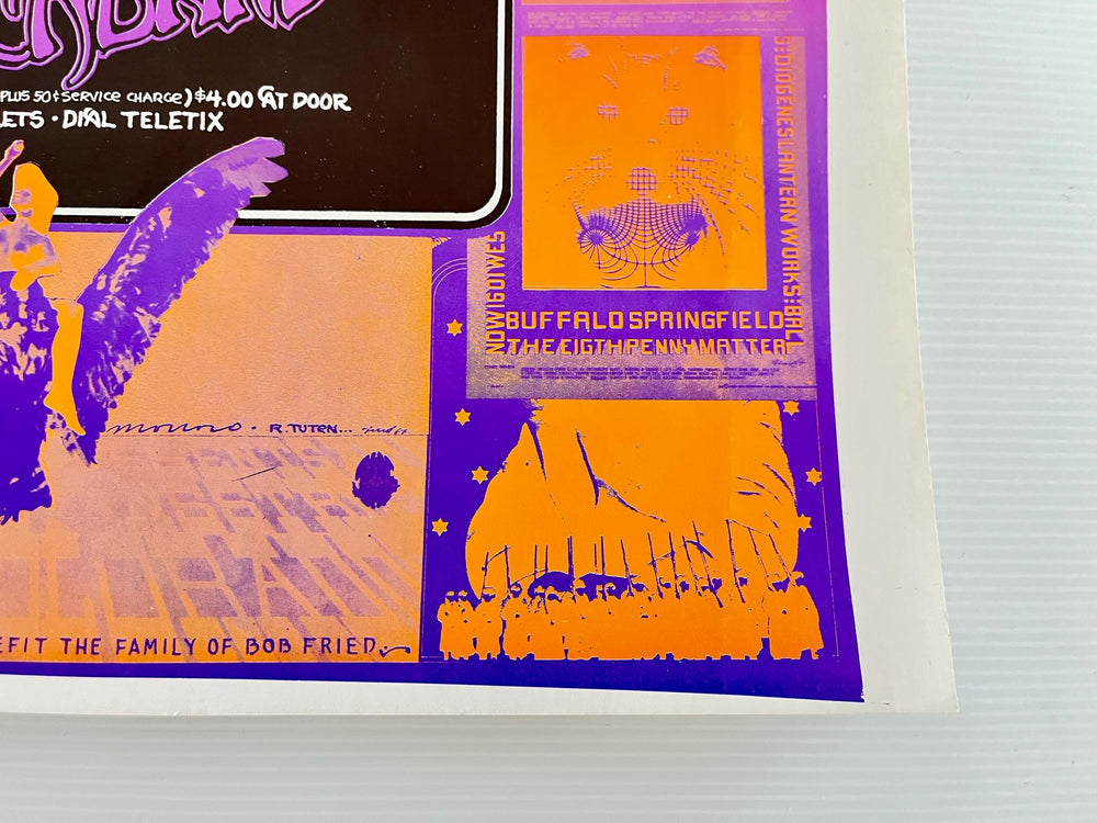 Jerry Garcia Memorial Concert 1975 Original Printer’s Proof – Winterland Day-Glo Poster Production Sheet (Grateful Dead Related)
