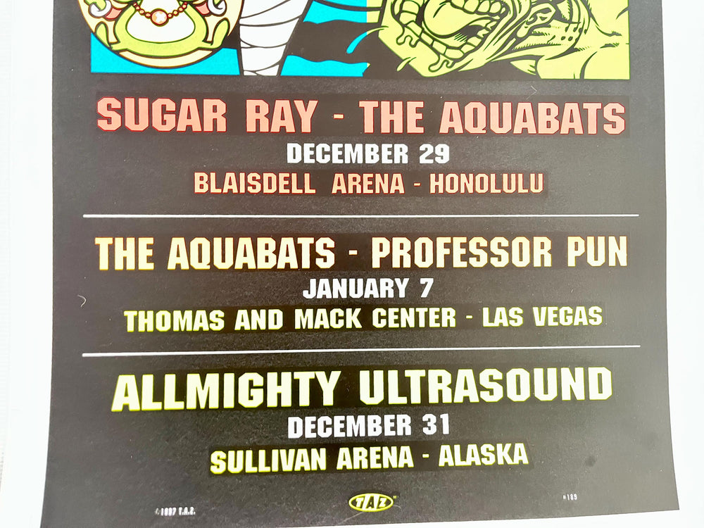 Red Hot Chili Peppers Concert Poster 1999 Signed 176/400 TAZ Art Sugar Ray Aquabats